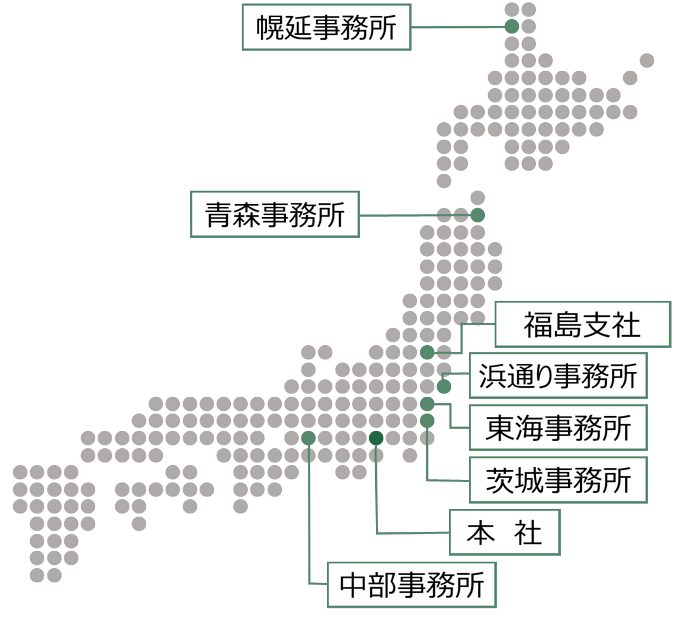 株式会社ペスコ　事業所所在地地図